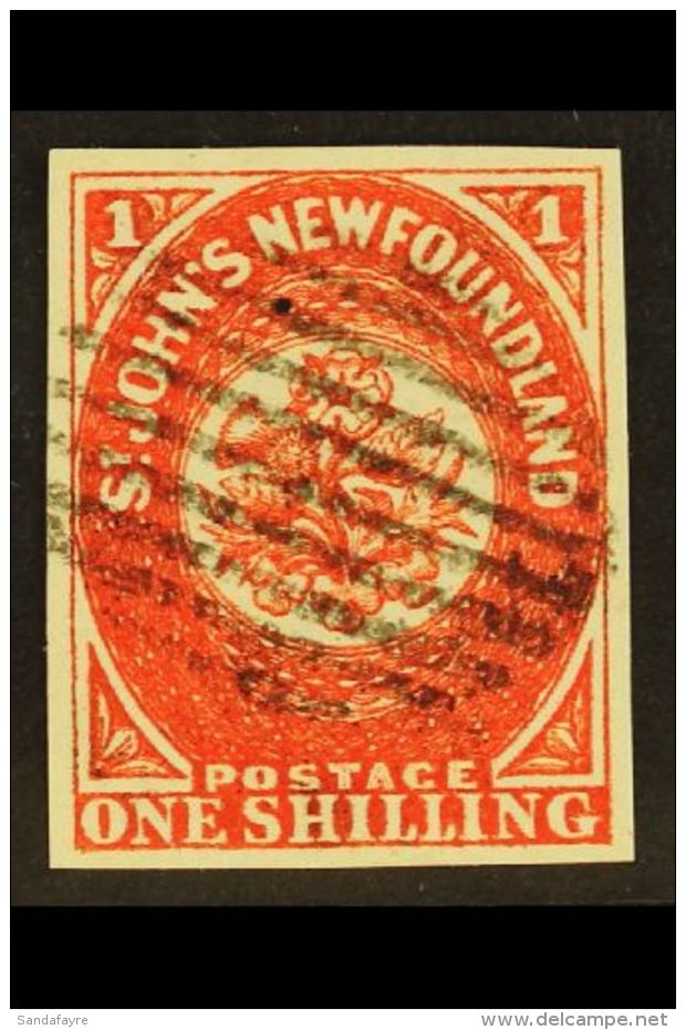 1857 1s Scarlet Vermilion, As SG 9, Superb "used" Sperati Forgery With His Studio Handstamp On Reverse. For More... - Sonstige & Ohne Zuordnung