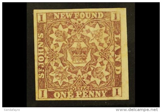 1857 1d Brown- Purple, SG 1, Very Fine Mint 4 Margins. For More Images, Please Visit... - Other & Unclassified