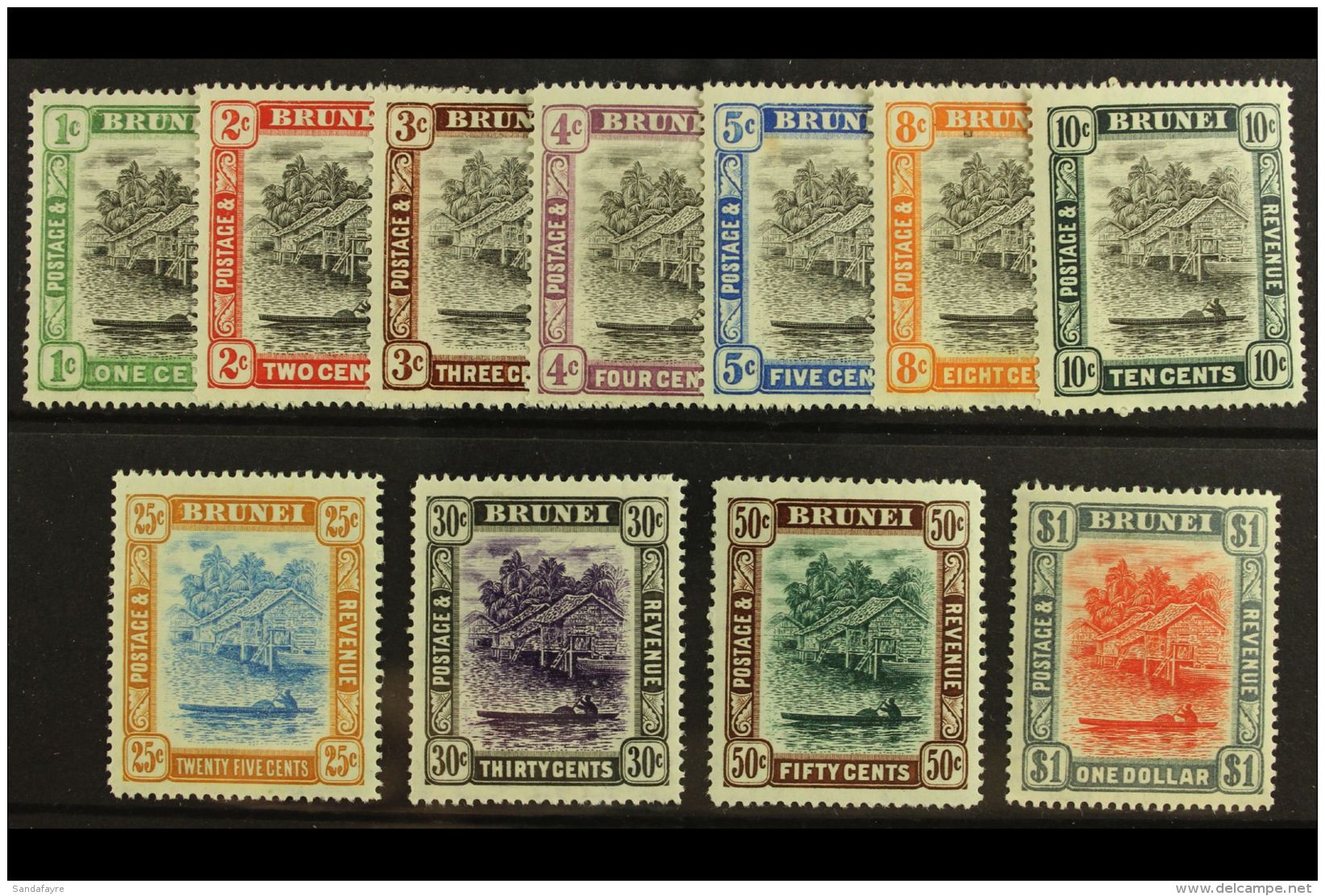 1907 Brunei River Set Complete, SG 23/33, Very Fine And Fresh Mint. (11 Stamps) For More Images, Please Visit... - Brunei (...-1984)