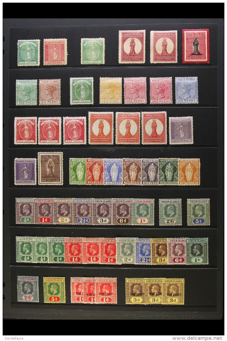 1866 - 1935 GOOD QUALITY MINT ONLY COLLECTION Includes 1866 1d Deep Green On White, 6d Rose Red On Toned Paper, 4d... - Britse Maagdeneilanden