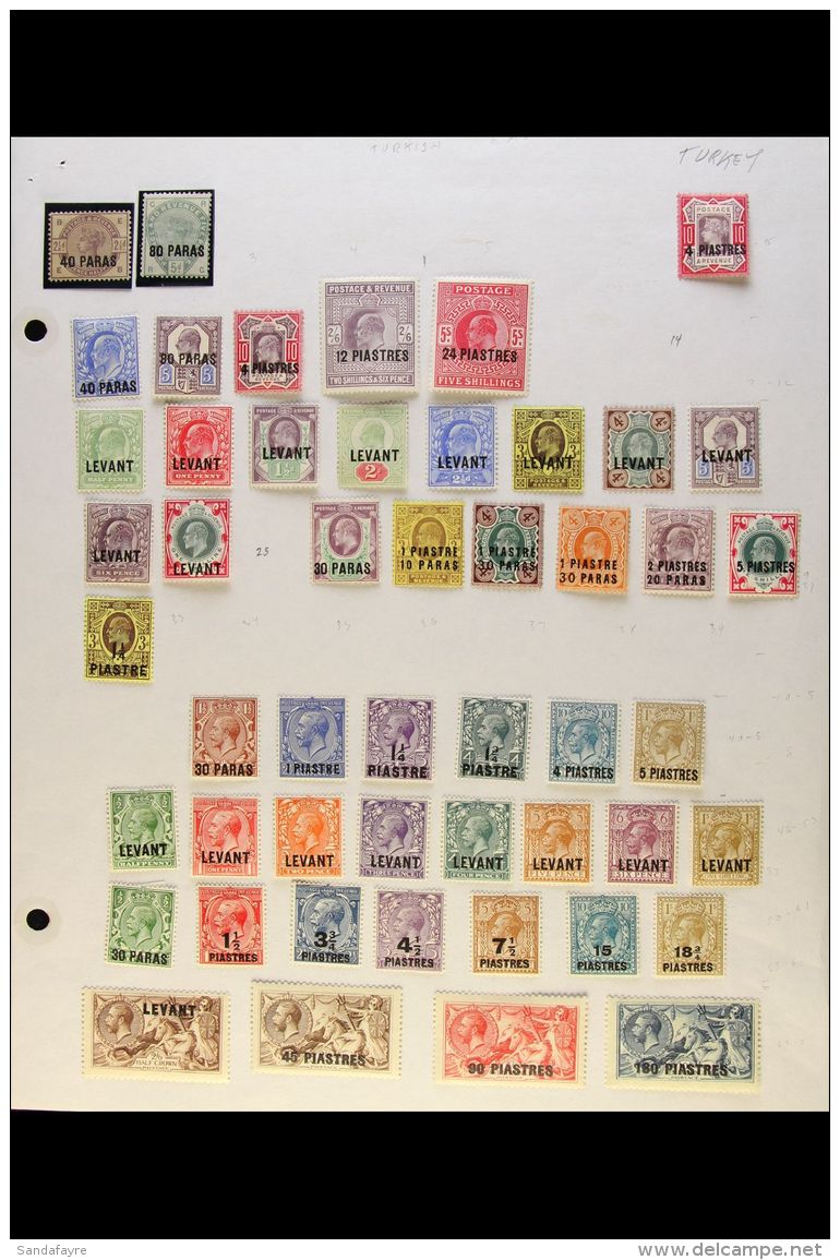 1885-1921 ALL DIFFERENT MINT COLLECTION Including 1885 40pa On 2&frac12;d Lilac And 80pa On 5d Green (SG 1/2);... - British Levant