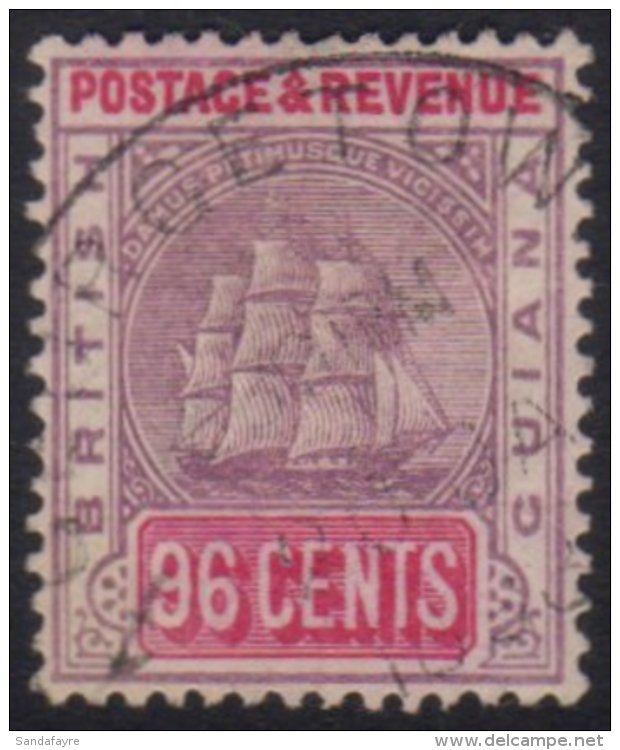 1889 96c Dull Purple And Carmine SG 205, Fine Cds Used. For More Images, Please Visit... - Guyane Britannique (...-1966)