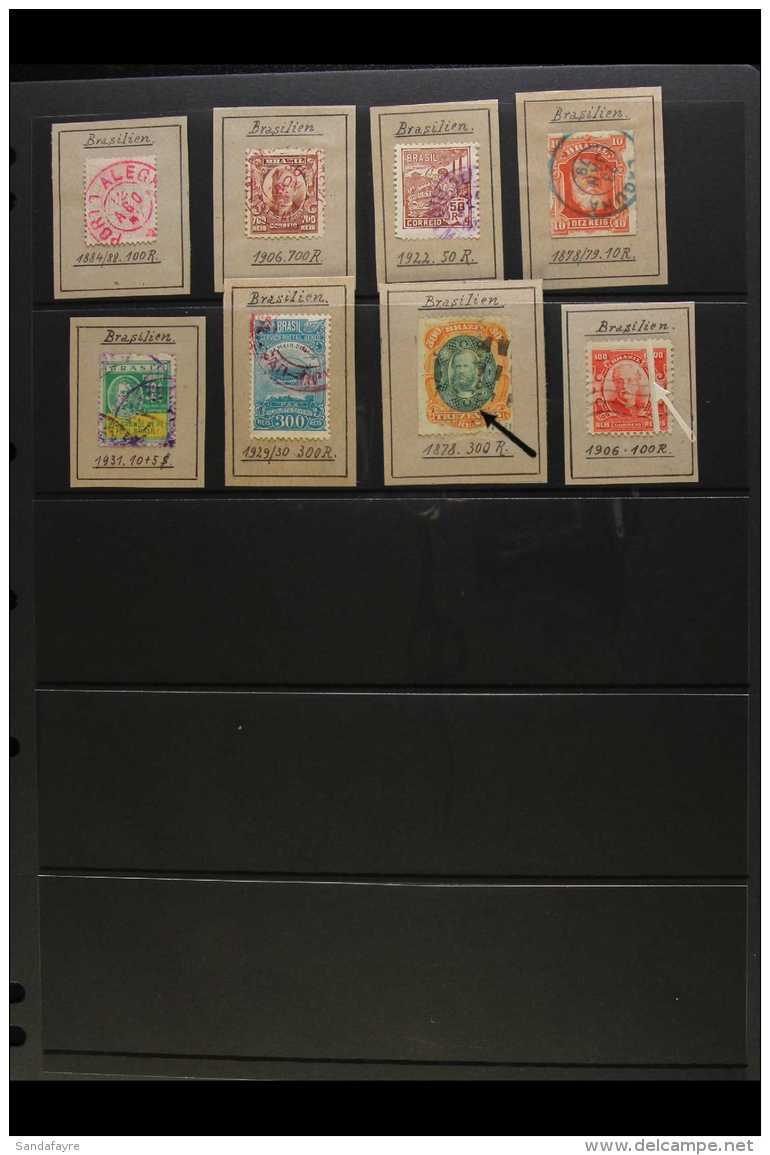 ERRORS, FLAWS, AND COLOURED POSTMARKS 1884-1931 Used Group With Misplaced Perforation To 1878 300r, Pre-printing... - Andere & Zonder Classificatie