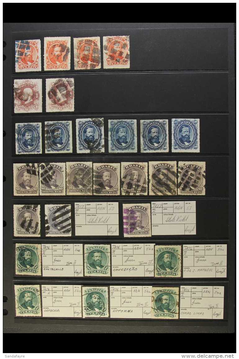 1876-7 ROULETTED USED COLLECTION - MANY INTERESTING POSTMARKS - All Values Represented With 10r X4, All Cork... - Andere & Zonder Classificatie