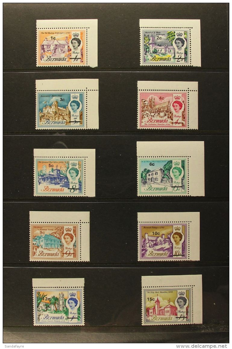 1970-83 EXTENSIVE COLLECTION A Never Hinged Mint &amp; Very Fine Used "New Currency" Collection, Neatly Presented... - Bermudes