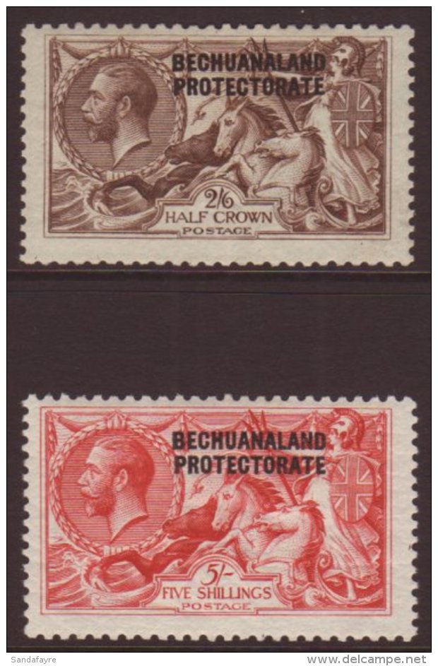 1920-23 2s6d &amp; 5s B.W. Seahorse Set, SG 88/89, Very Fine Mint (2 Stamps) For More Images, Please Visit... - Andere & Zonder Classificatie