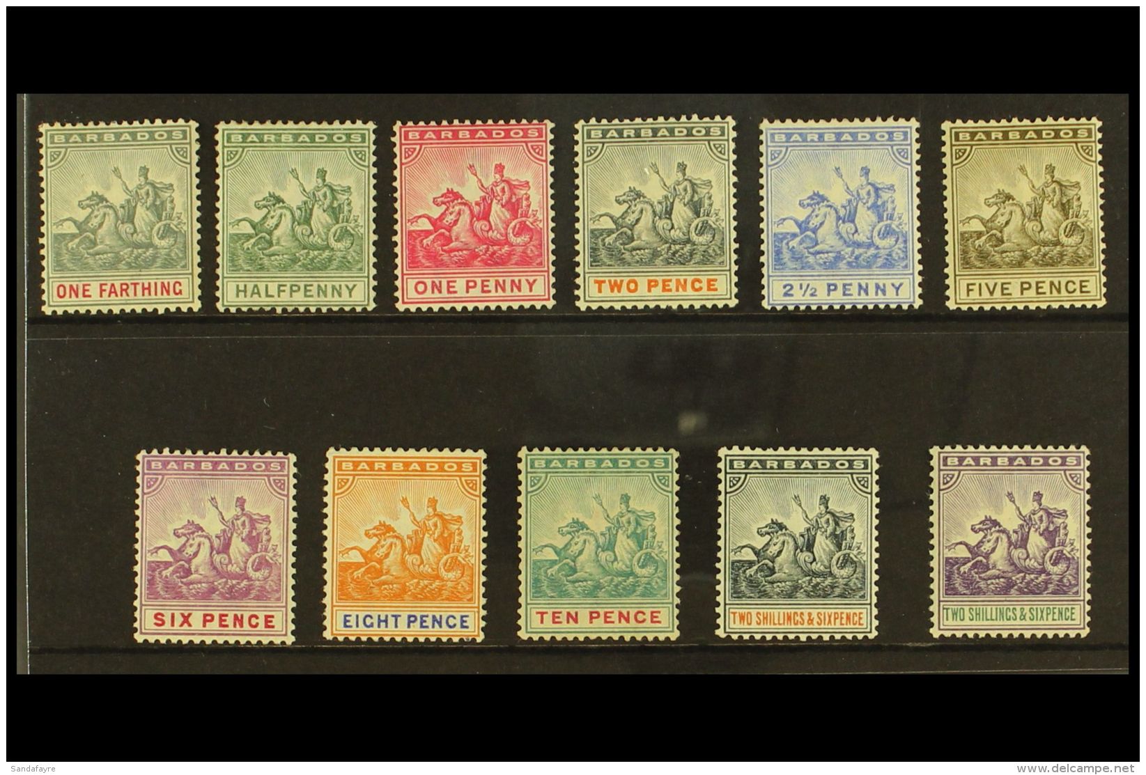 1892-1903 Complete Set, SG 105/115, Fine Mint. (11) For More Images, Please Visit... - Barbados (...-1966)