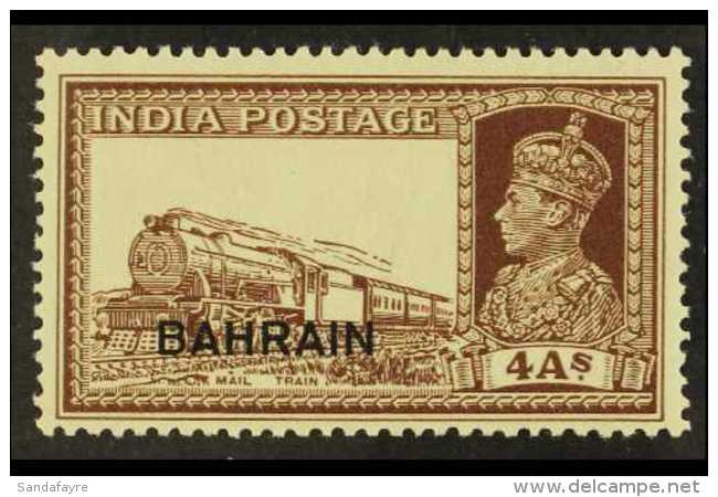 1938-41 4a Brown, SG 28, Fine Mint, Very Lightly Hinged. For More Images, Please Visit... - Bahreïn (...-1965)