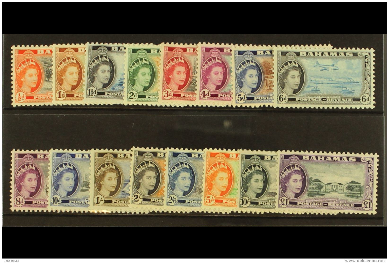 1954-63 Definitive Set, SG 201/216, Never Hinged Mint. (16) For More Images, Please Visit... - Other & Unclassified