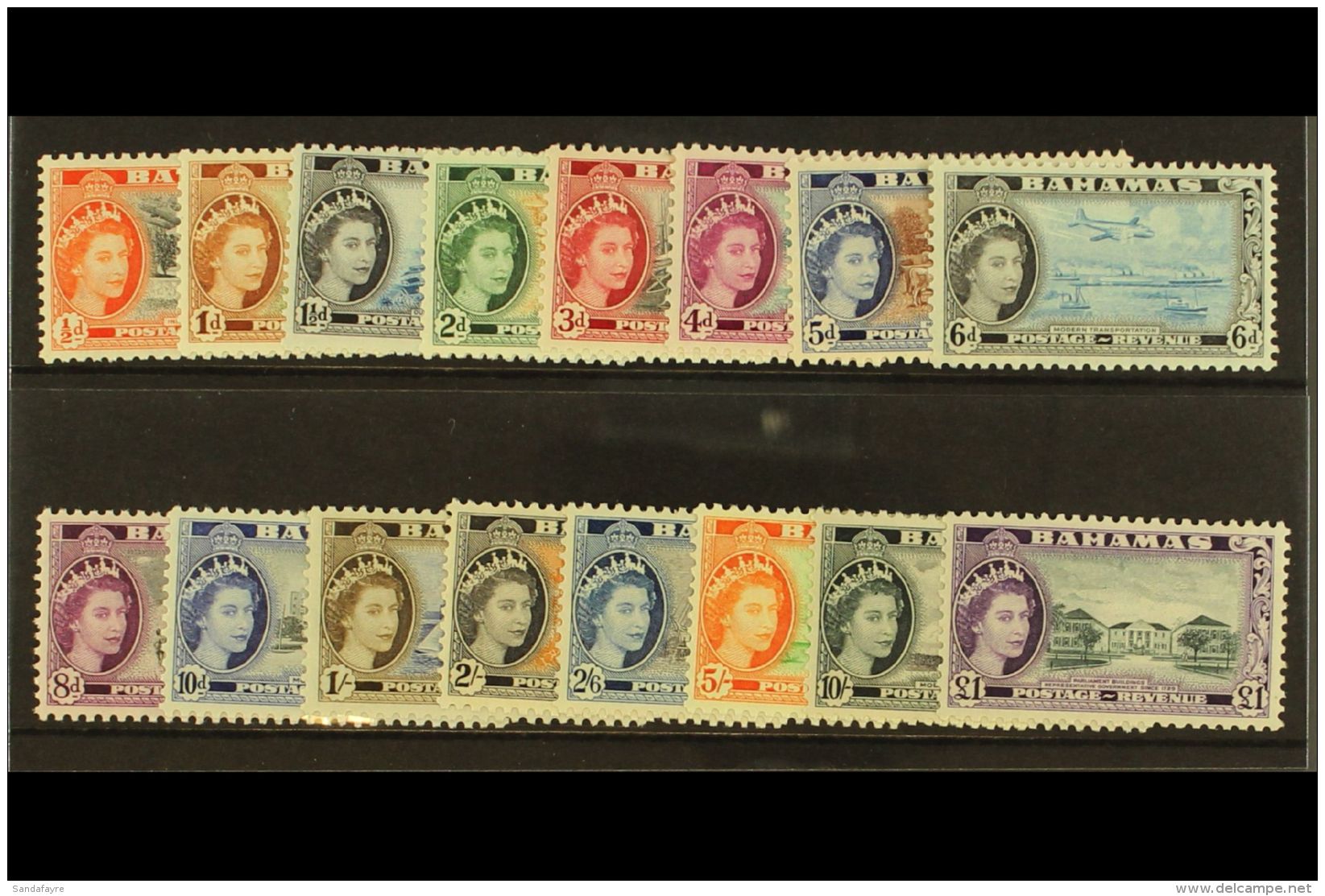 1954-63 Definitive Set, SG 201/216, Never Hinged Mint. (16) For More Images, Please Visit... - Sonstige & Ohne Zuordnung