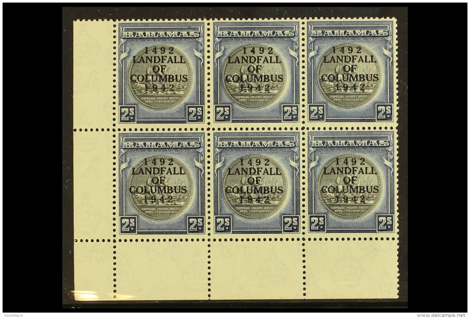 1942 2s Slate Purple &amp; Indigo, SG 172, NHM Lower Left Corner Block Of 6. Lovely For More Images, Please Visit... - Andere & Zonder Classificatie