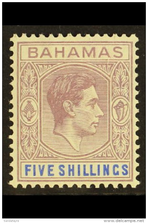 1938-52 5s Lilac &amp; Blue Thick Paper, SG 156, Never Hinged Mint With Usual Streaky Gum &amp; Striking... - Other & Unclassified