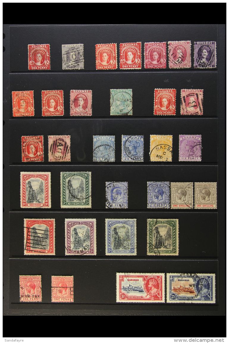 1861-1935 USED SELECTION Presented On A Stock Page. Includes 1861-62 1d Lake (SG 4, Repaired), 1862 6d... - Autres & Non Classés