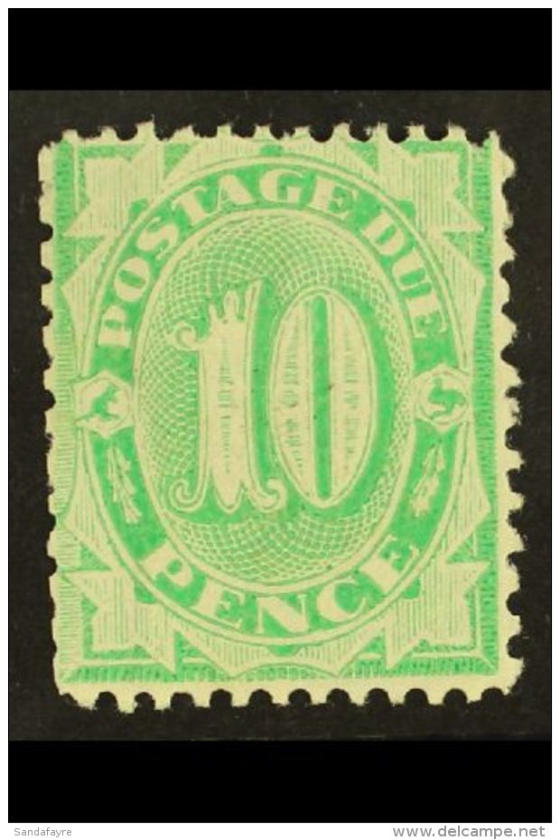 POSTAGE DUE 1902-04 10d Emerald Green, Perf 11&frac12;, 12, Compound With 12, SG D30, Mint, Couple Of Trimmed... - Autres & Non Classés