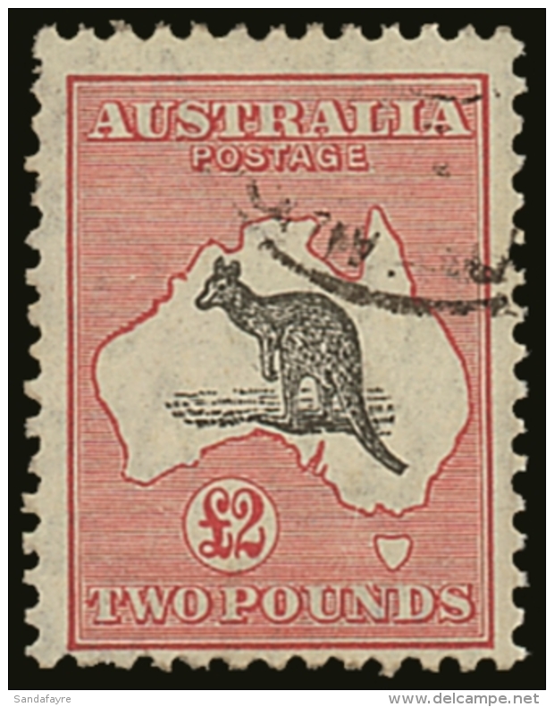 1931 &pound;2 Black And Rose Kangaroo, Wmk Mult Crown C Of A, SG 138, Fine Used. For More Images, Please Visit... - Andere & Zonder Classificatie