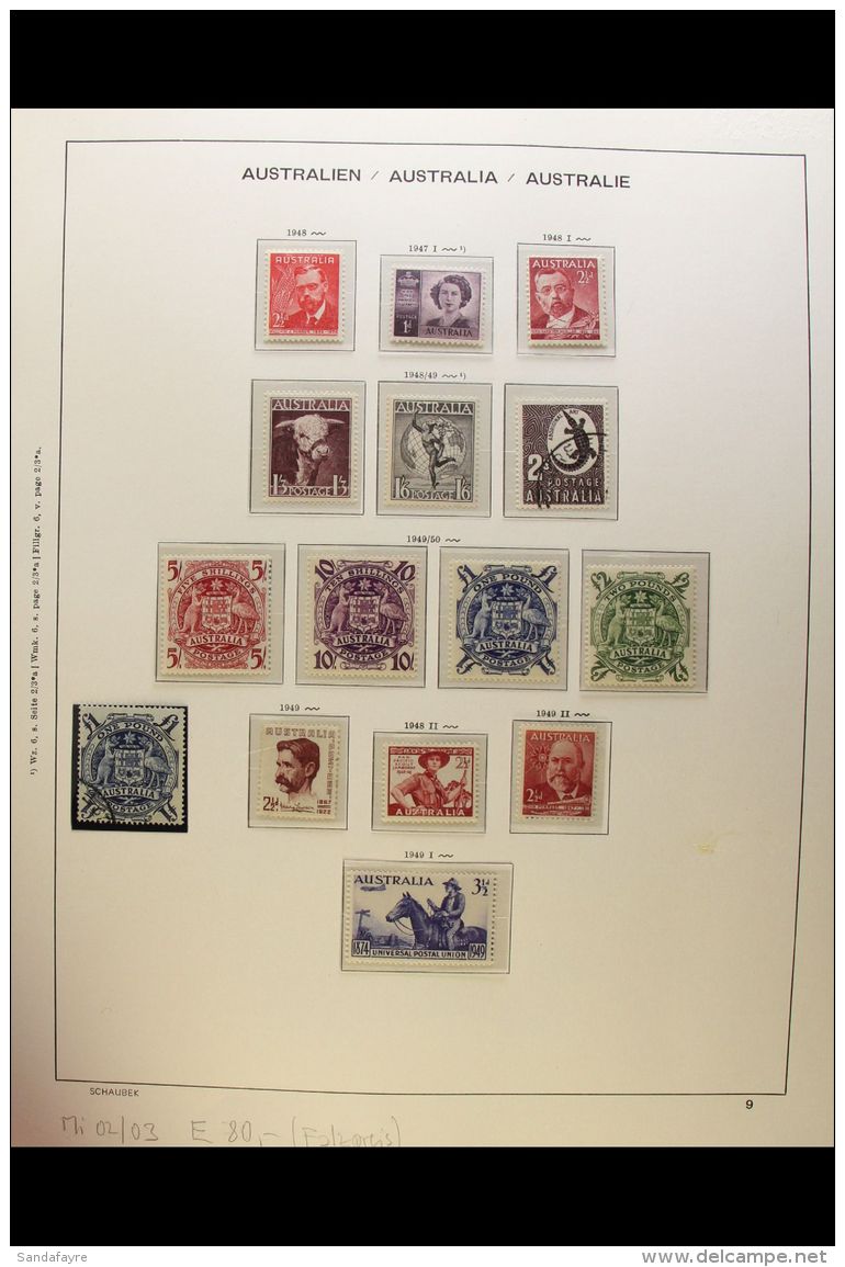 1929-80 COLLECTION IN A SCHAUBEK PRINTED ALBUM Displaying Mint And Used Issues, Incl. 1940 AIF Set Mint, 1949-51... - Andere & Zonder Classificatie