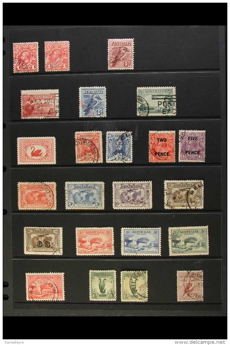 1913-1936 FINE/VERY FINE USED COLLECTION All Different, No Roos Or Basic KGV Heads. Note 1913-14 1d KGV (both... - Other & Unclassified