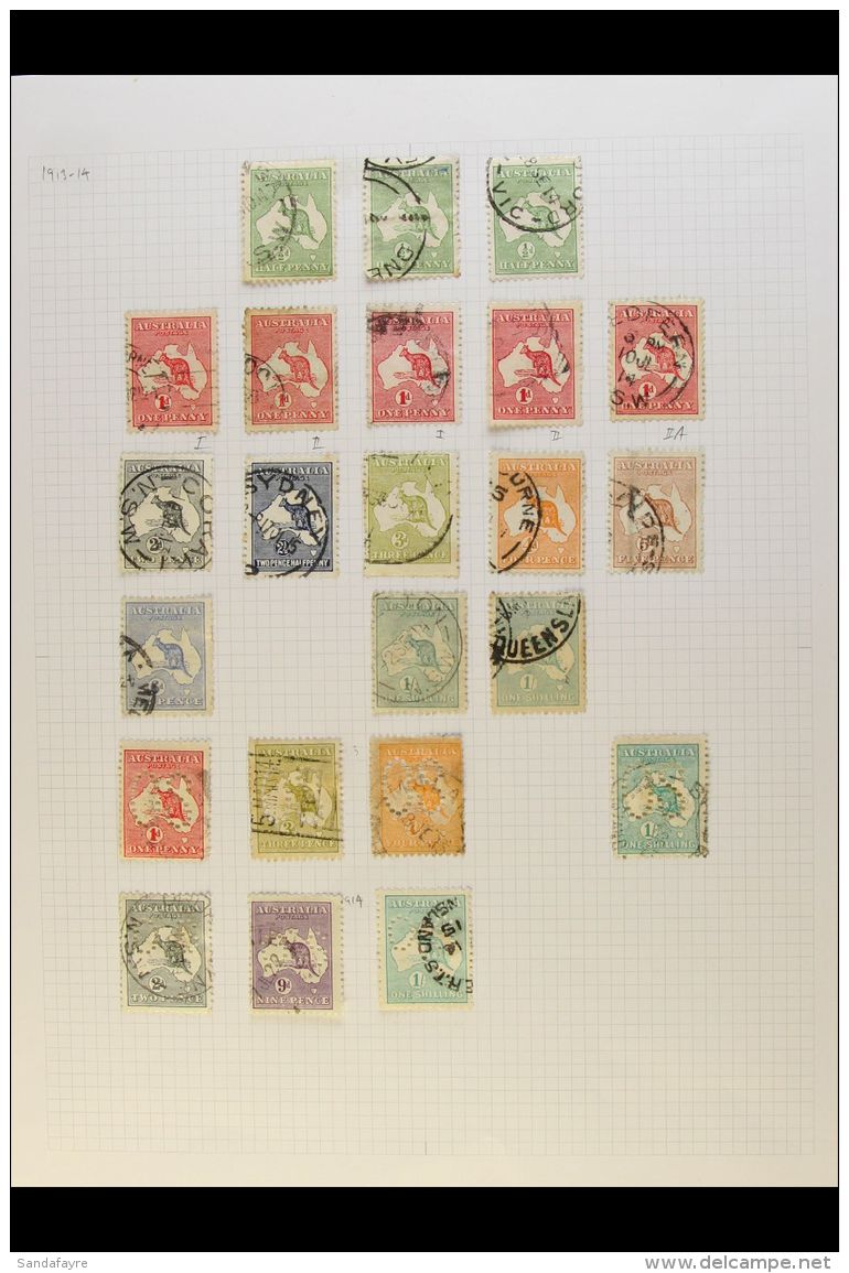 1913-1927 ROOS - USED COLLECTION CAT &pound;2,000+ On Album Pages. With 1913-14 Range To 1s (2) Including All... - Andere & Zonder Classificatie