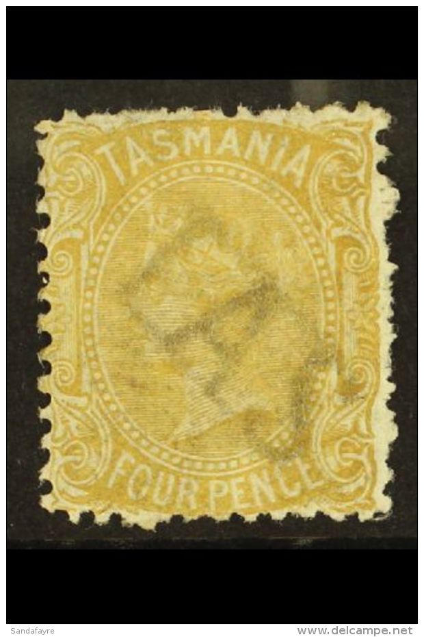 TASMANIA 1871-78 4d Buff, Perf 12, SG 153, Fine Mint. For More Images, Please Visit... - Andere & Zonder Classificatie