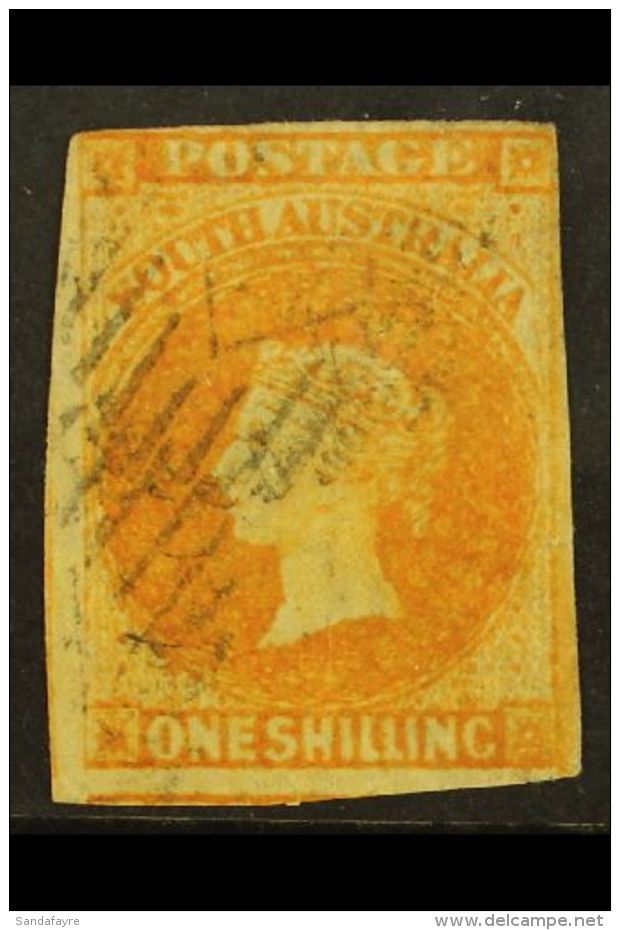 SOUTH AUSTRALIA 1856-58 1s Red-orange, SG 11, Used With 4 Close To Huge Margins, Lightly Cancelled With Fresh... - Autres & Non Classés