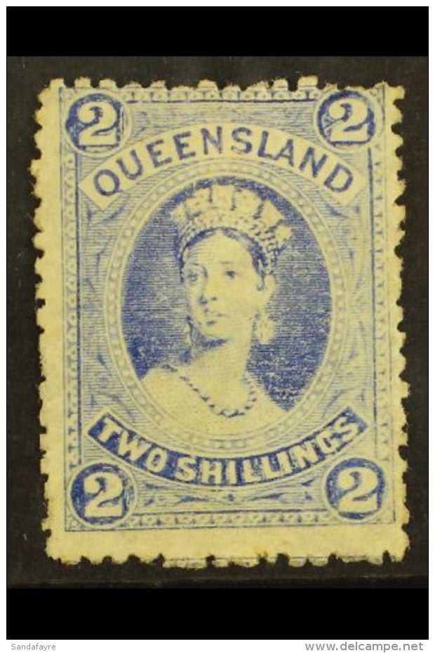 QUEENSLAND 1882-95 2s  Bright Blue, Watermark W5 On Thin Paper, SG 152, Mint. For More Images, Please Visit... - Other & Unclassified