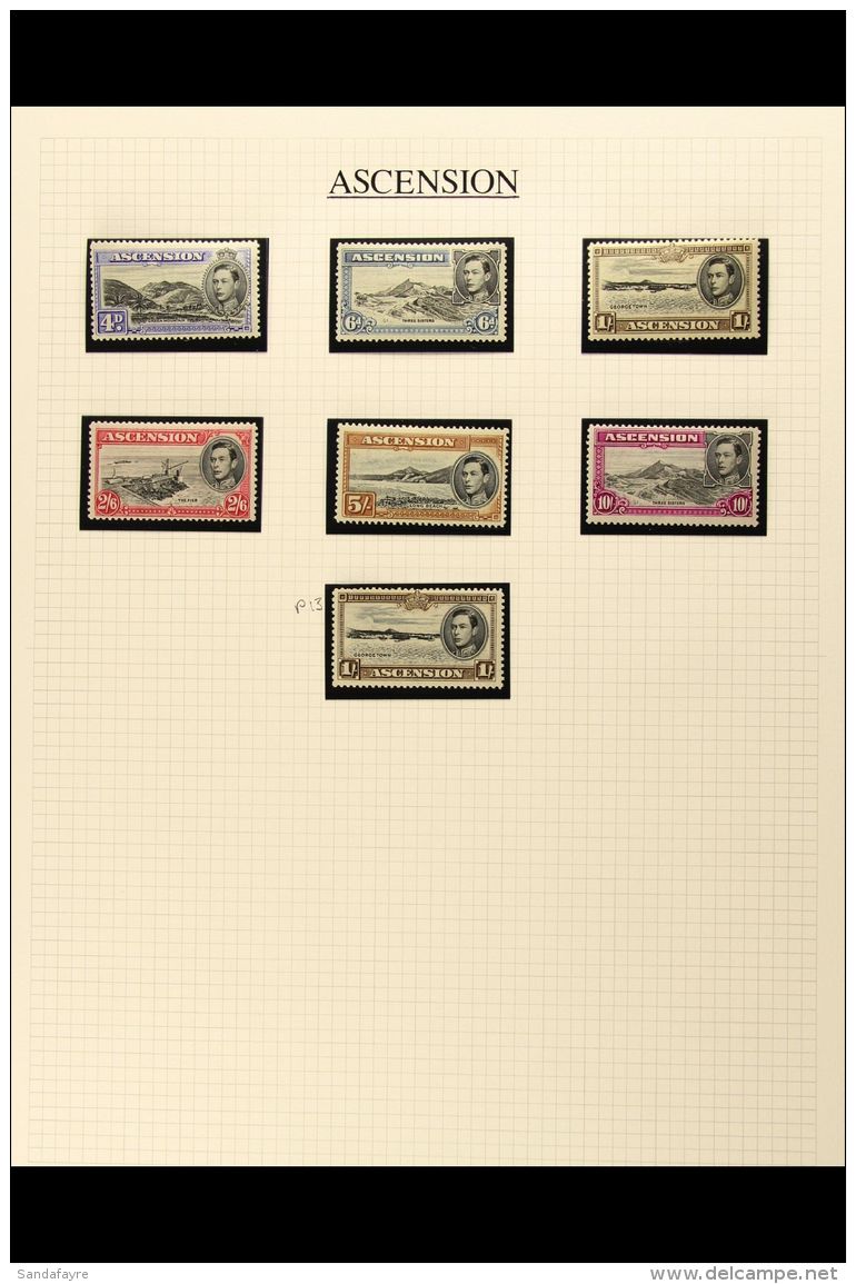 1937-53 MINT COLLECTION Presented In Mounts On Pages. Includes 1938-53 Pictorial Range With All Values To A Nhm... - Ascension