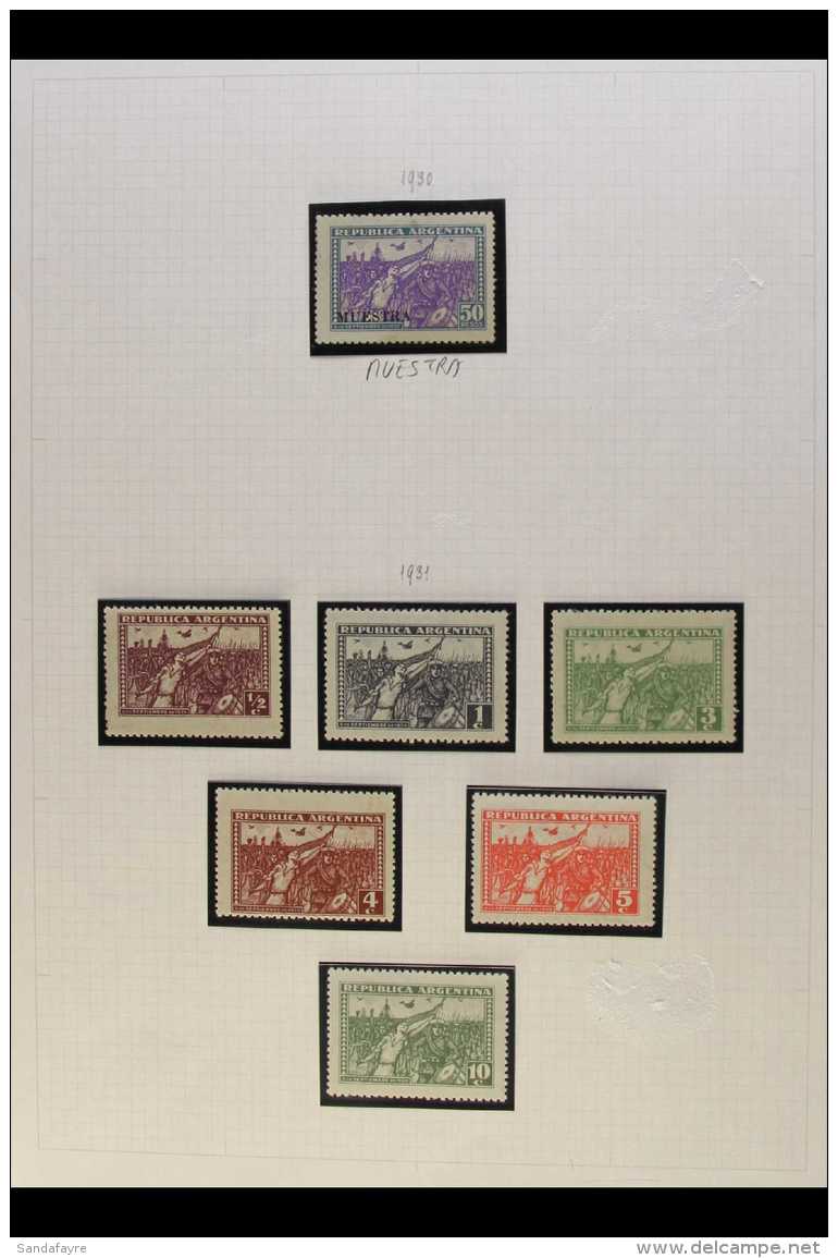 1930-1944 ATTRACTIVE FINE MINT COLLECTION In Hingeless Mounts On Leaves, ALL DIFFERENT, Inc 1930 50p Revolution... - Andere & Zonder Classificatie