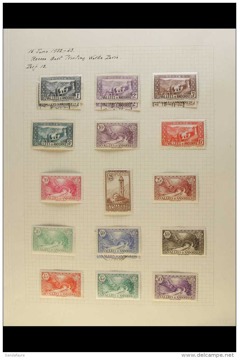 FRENCH 1932 - 43 Virtually Complete Mint Collection On Pages Including Airs And Postage Dues And Including 1932... - Other & Unclassified