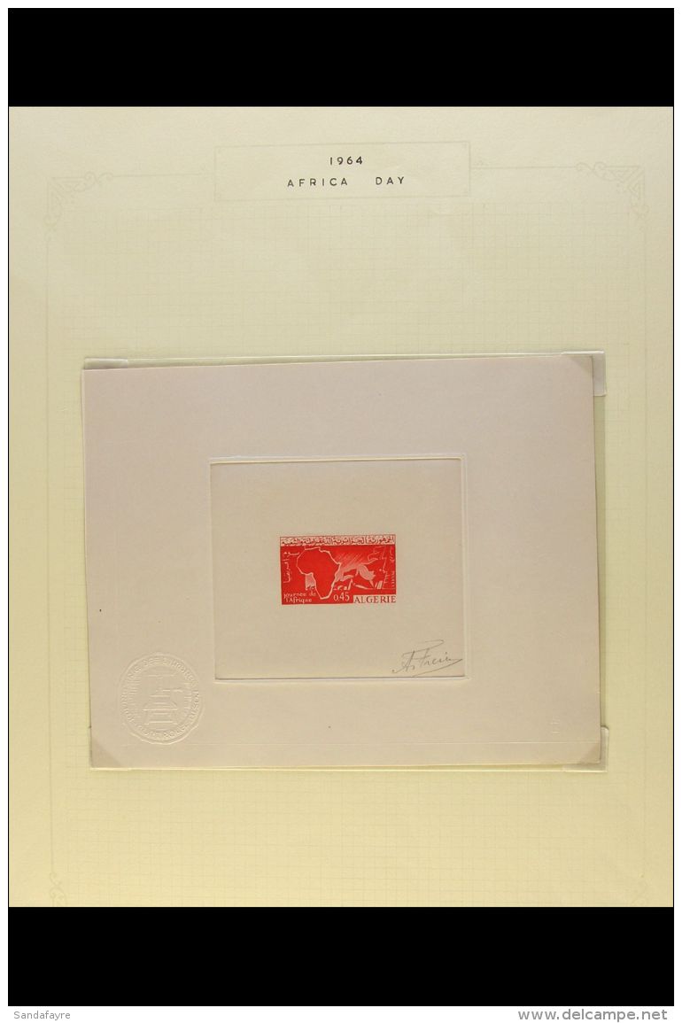 1964 45c Africa Day (as Yvert 386, SG 422) - A Signed SUNKEN DIE PROOF In Red, Overall Approx 160 X 125mm. For... - Autres & Non Classés