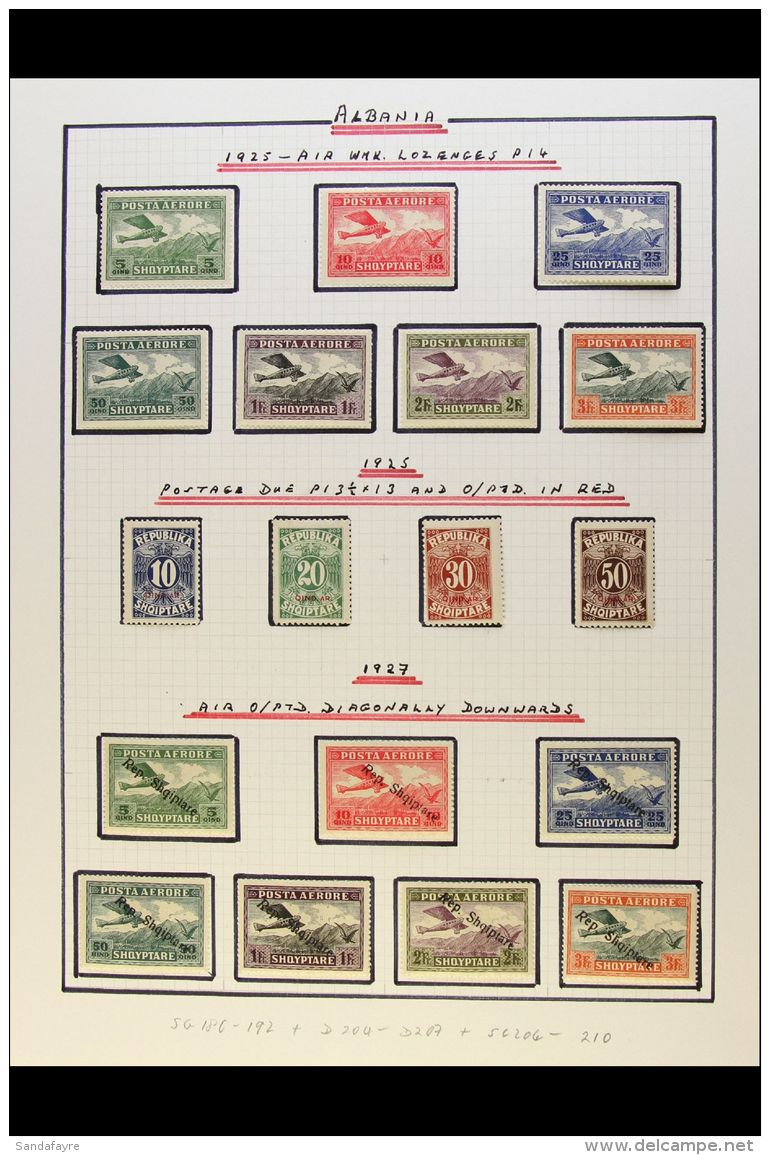 1913-50 ALL DIFFERENT COLLECTION A Most Useful Mint And Used Collection Presented Neatly On Album Pages. Includes... - Albania