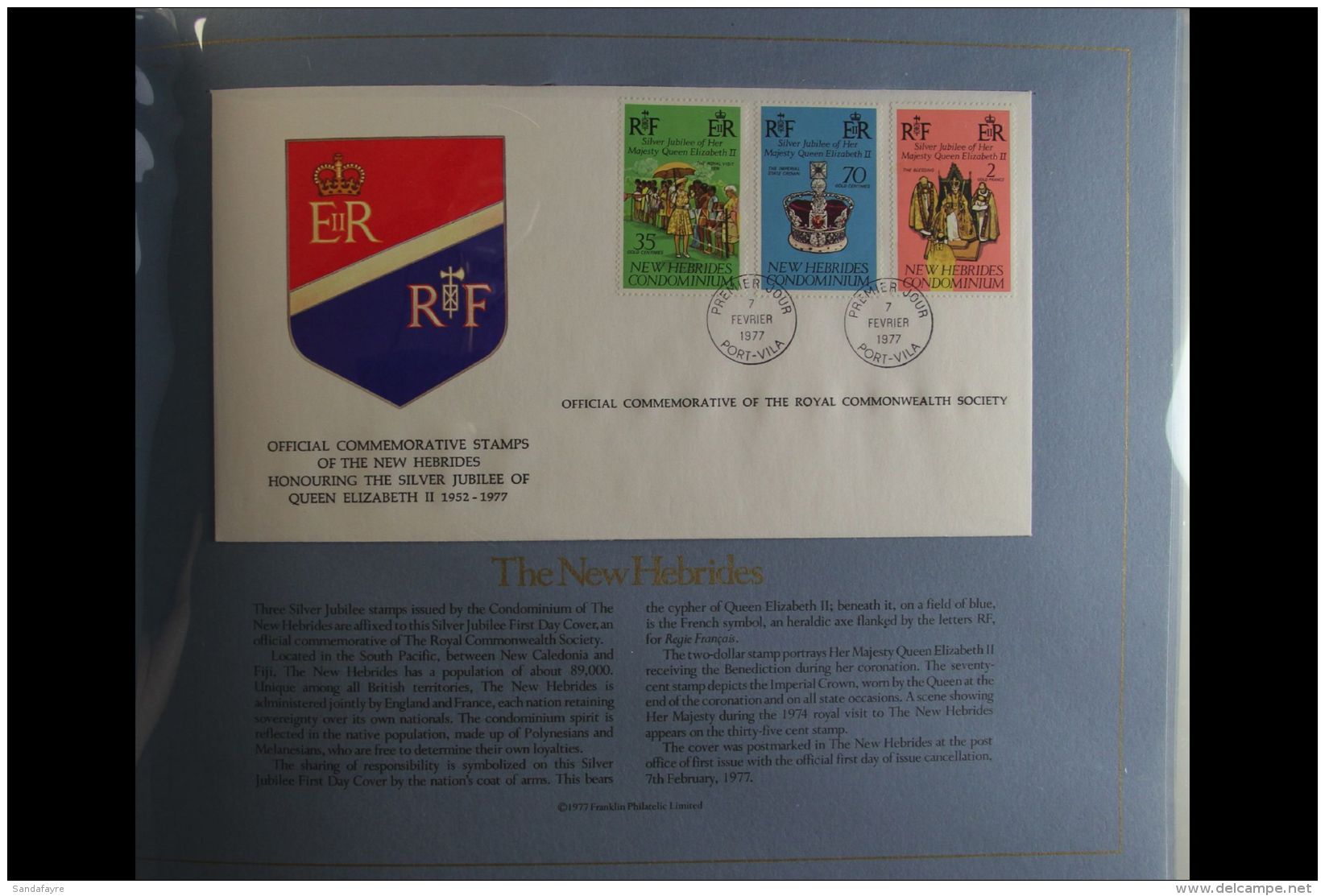 ROYAL COMMONWEALTH SOCIETY 1977 Silver Jubilee Covers "Franklin Philatelic" Collection, Presented In It's... - Unclassified