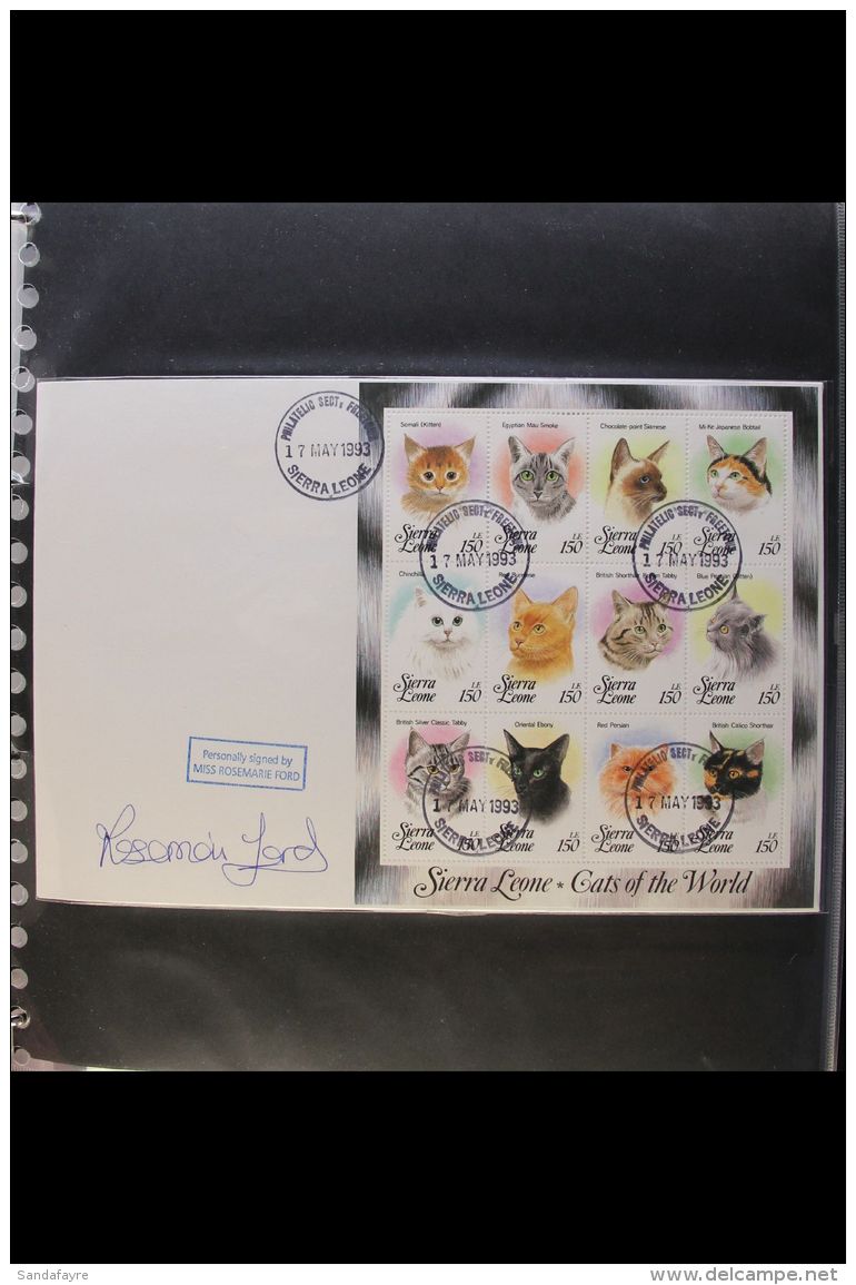 CATS 1980s &amp; 1990s COLLECTION Of Cats On Covers In A Dedicated Album, ALL DIFFERENT &amp; Inc Signed Covers,... - Zonder Classificatie
