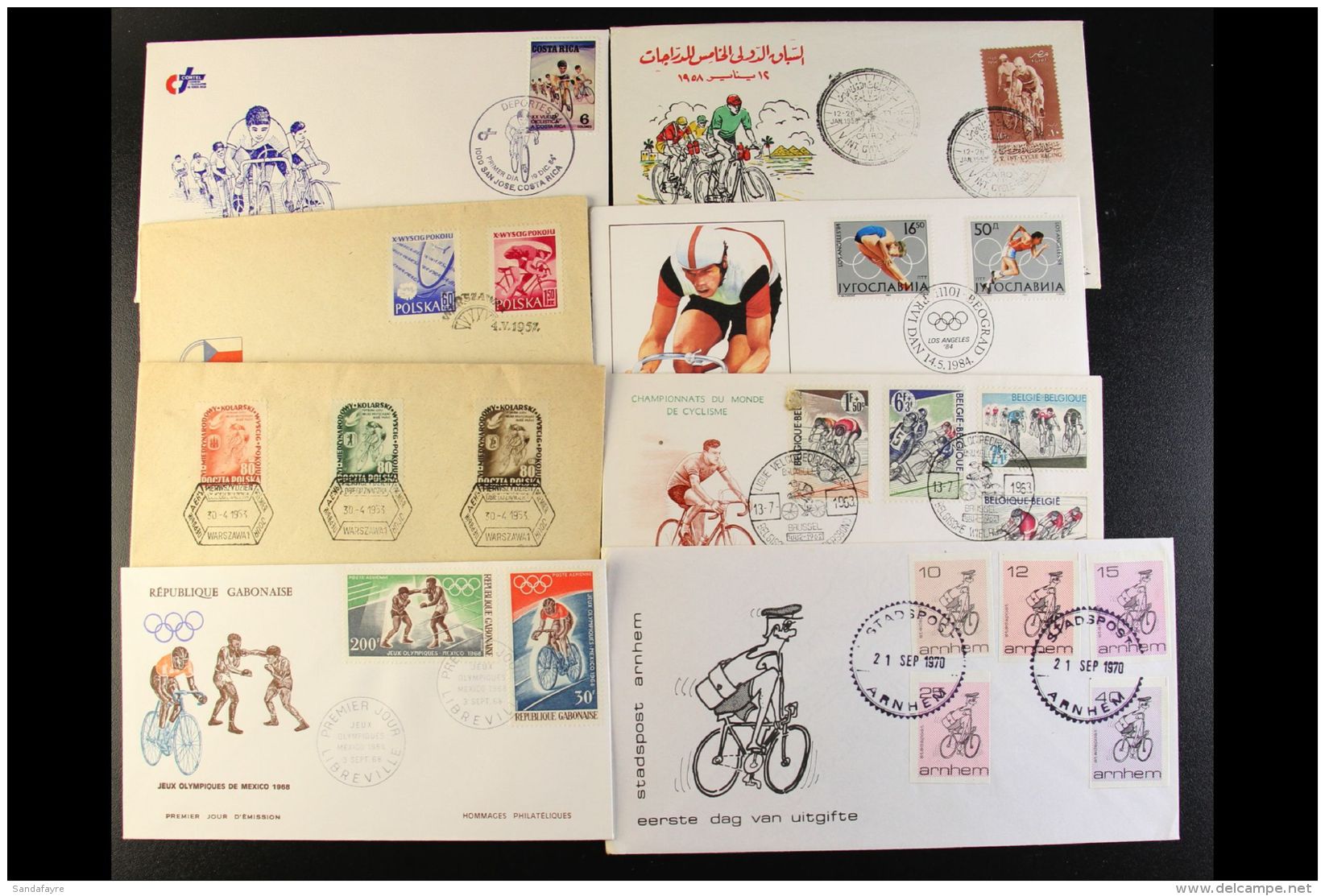 BICYCLES &amp; CYCLING 1947-1996 World Collection Of All Different Illustrated Unaddressed First Day Covers, All... - Unclassified