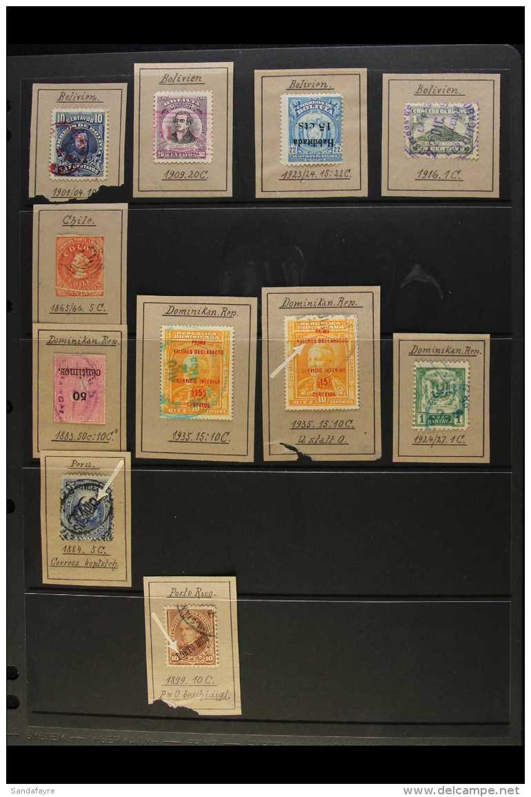 ERRORS, VARIETIES, AND FLAWS OF LATIN AMERICA 1865-1935 All Different Mint Or Used Collection Of Various... - Andere & Zonder Classificatie