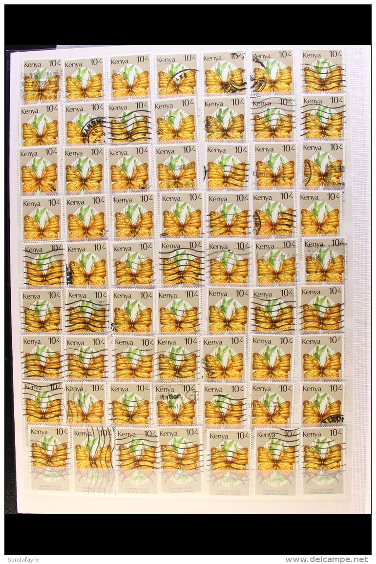 KUT &amp; KENYA DEFINITIVES ACCUMULATION CAT &pound;4000+ 1938-1988. A Large Used Hoard In Nine Stock Books With... - Other & Unclassified