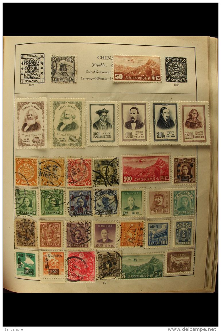 OLD TIME WORLD COLLECTION Mixed Mint &amp; Used Ranges In A Bulging 1930s "Centurion" SG Album. Chiefly ALL... - Autres & Non Classés
