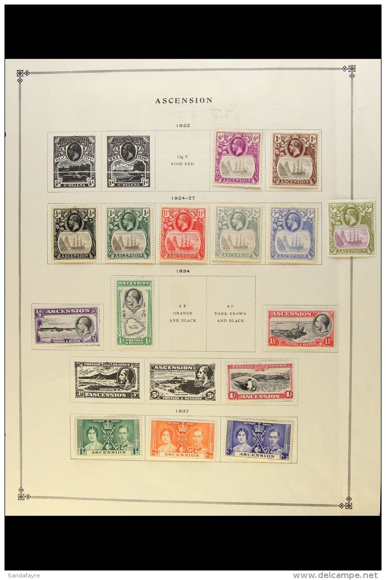 ASCENSION, ST HELENA AND TRISTAN DA CUNHA QV To 1960's Mint And Used (mostly Mint) Collection On Printed Pages,... - Autres & Non Classés