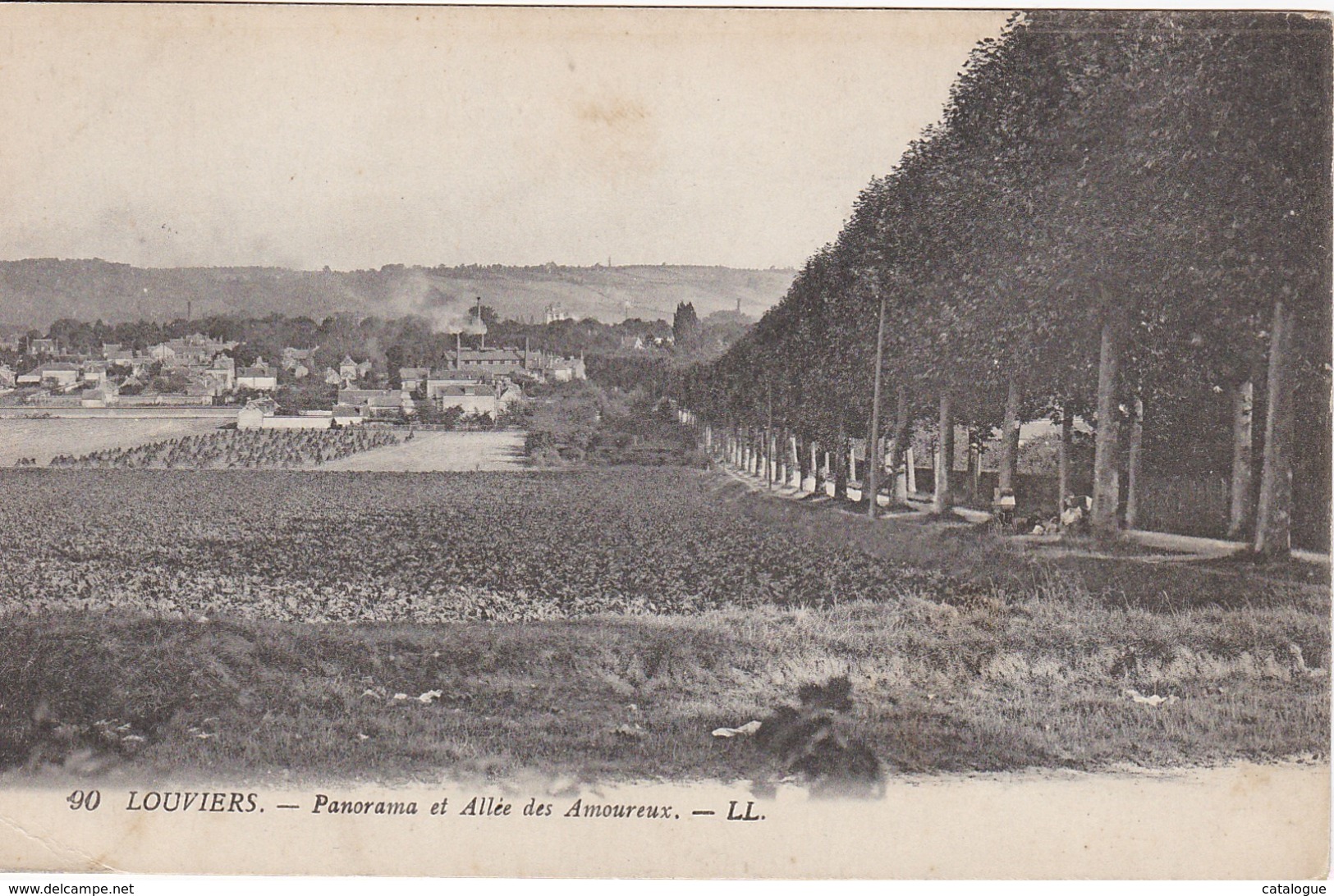 CPA 27 - LOUVIERS - Panorama Et Allée Des Amoureux - Louviers