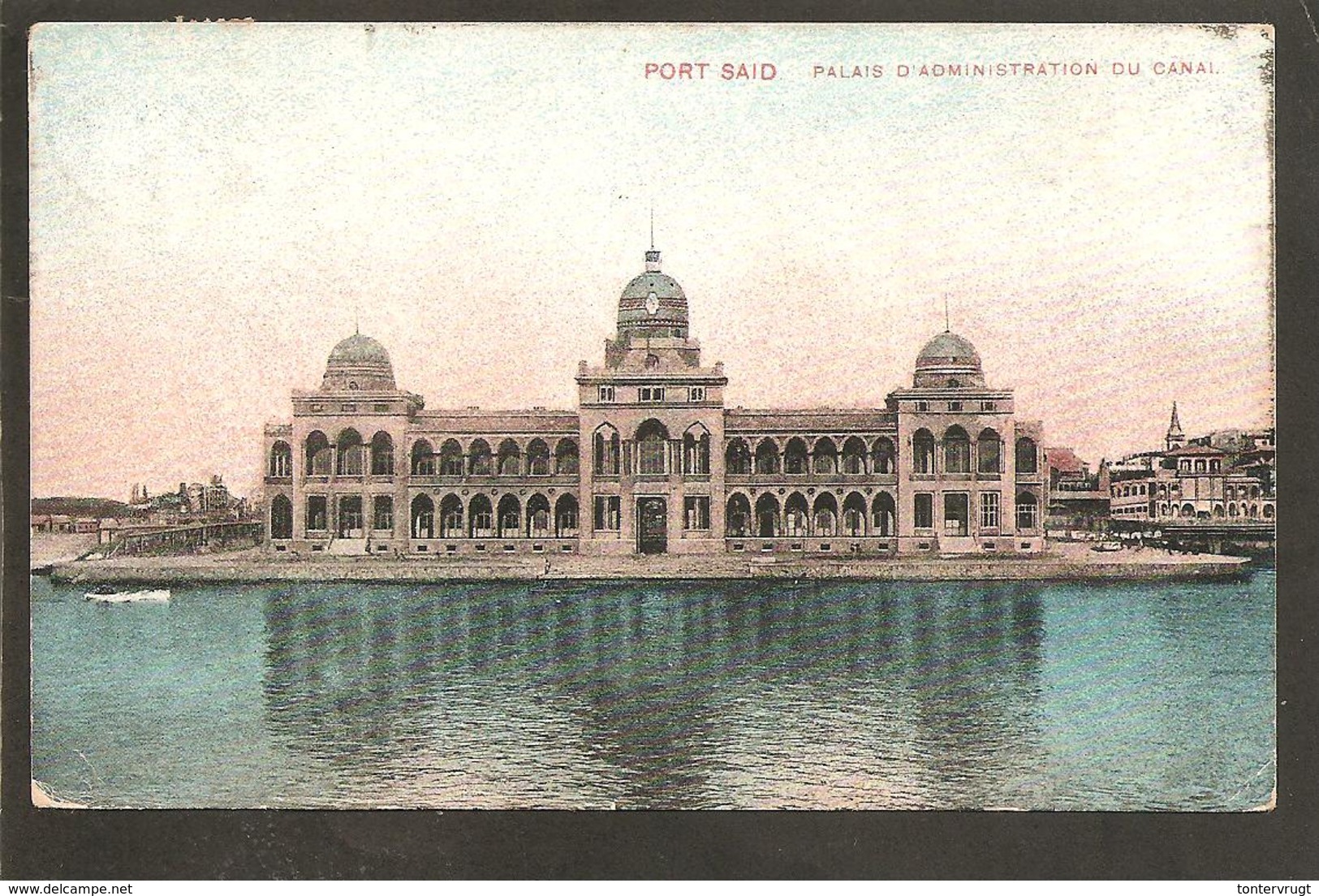 Egypte.Port Said-le Blanc 5c 1907. C.p. Palais D'Administration Du Canal - Storia Postale