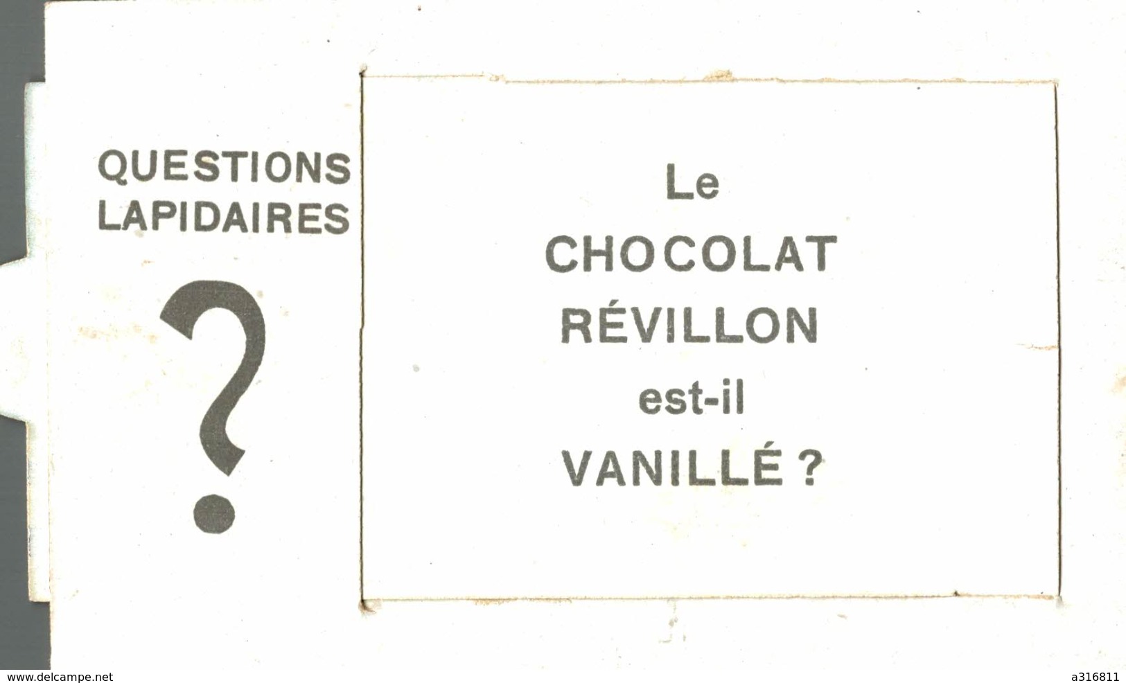 Chromos  A TIRETTE  CHOCOLAT REVILLON - Revillon