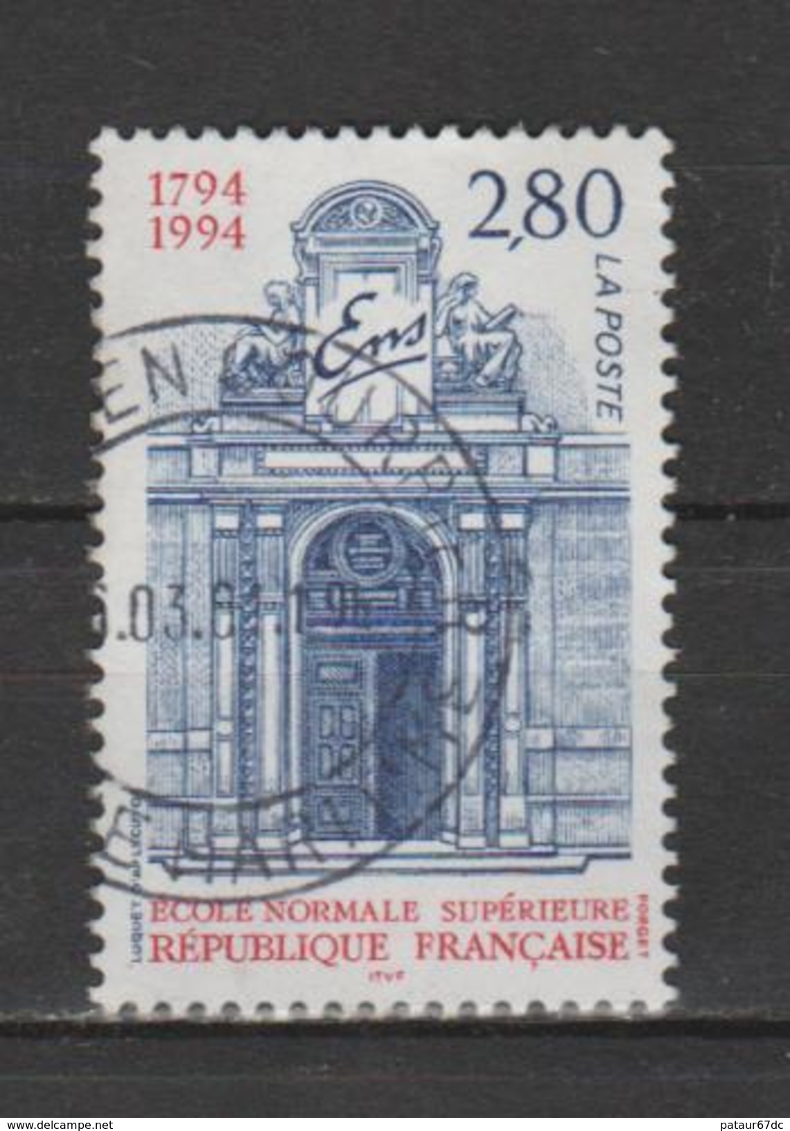 FRANCE / 1994 / Y&T N° 2907 : Ecole Normale Supérieure - Choisi - Cachet Rond - Gebraucht