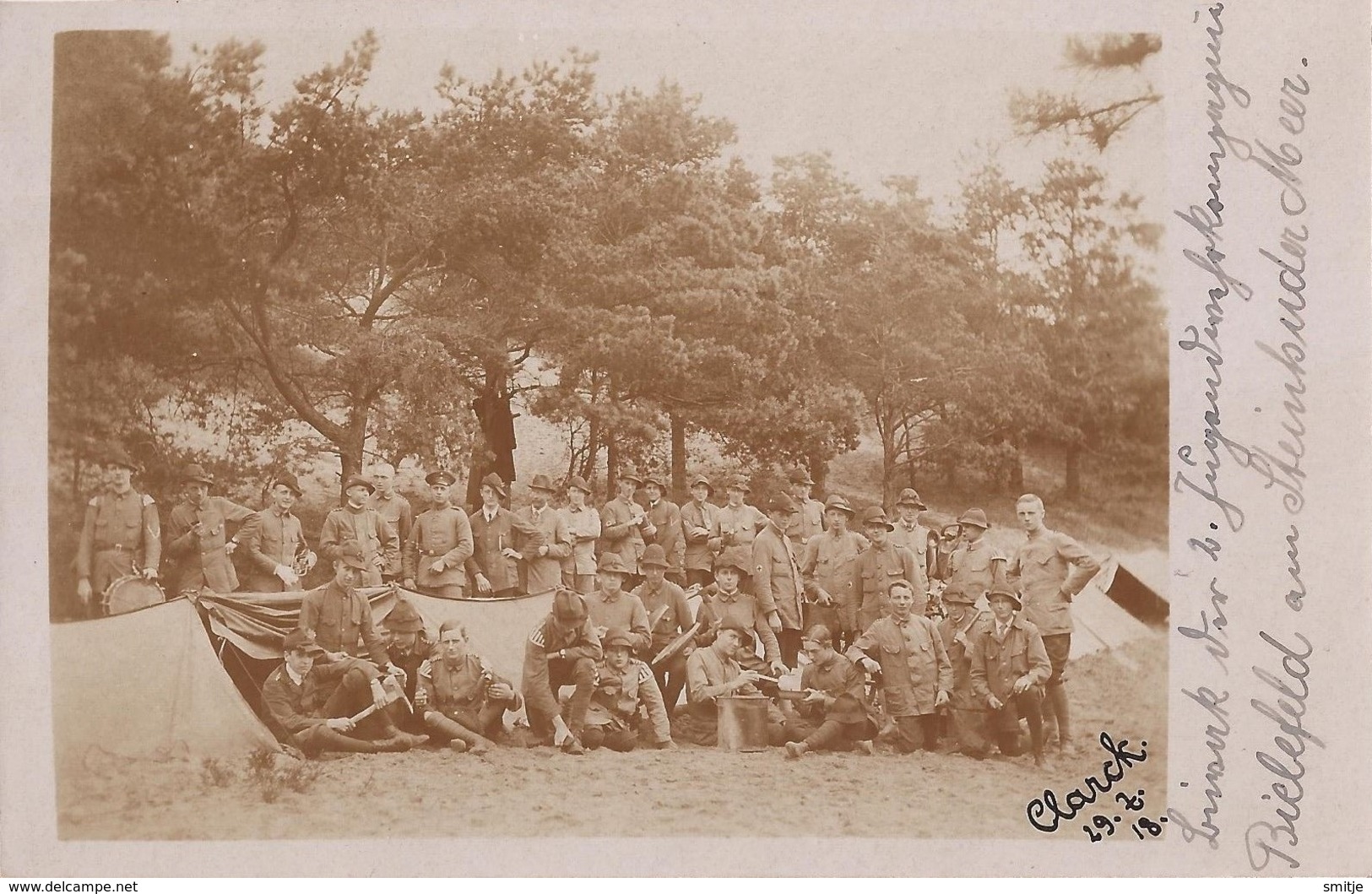 BIELEFELD STEINHUDER MEER ? 1914-1918 FOTO AK KRIEG - CARTE PHOTO GUERRE MILITAIRE ALLEMANDE  - 2 SCANS - Bielefeld