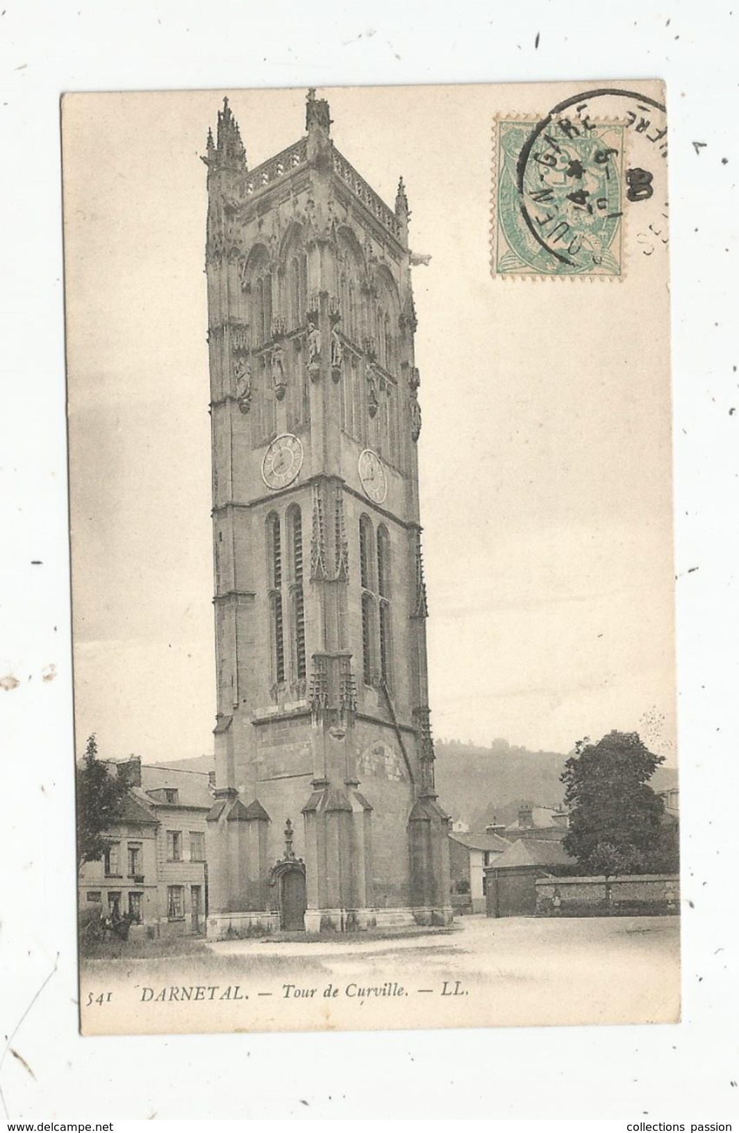 Cp , 76 , DARNETAL , Tour De CURVILLE , Voyagée - Darnétal