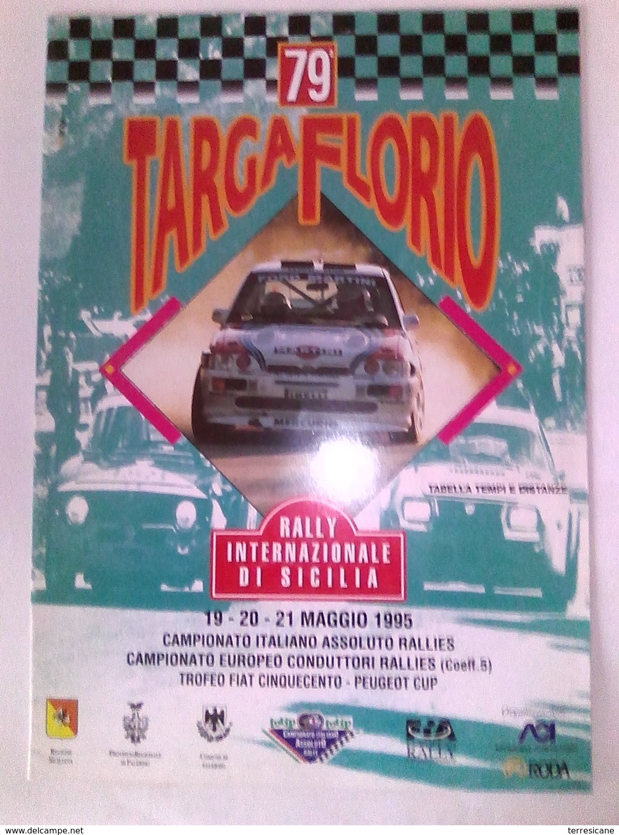 X 79 TARGA FLORIO 95 RALLY INTERNAZIONALE TABELLA TEMPI E DISTANZE RRR 12 PAG - Automobilismo - F1