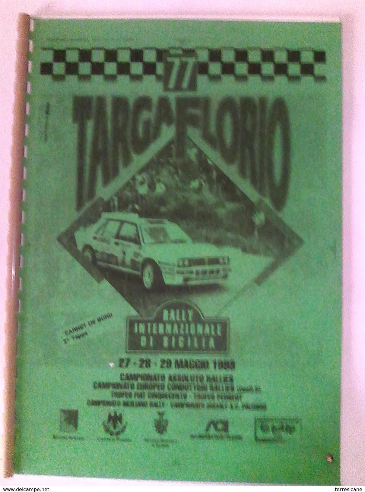 X 77 TARGA FLORIO 1993 CARNET DE BORD 2^TAPPA 74 PAG QUALCHE SEGNO - Automobilismo - F1