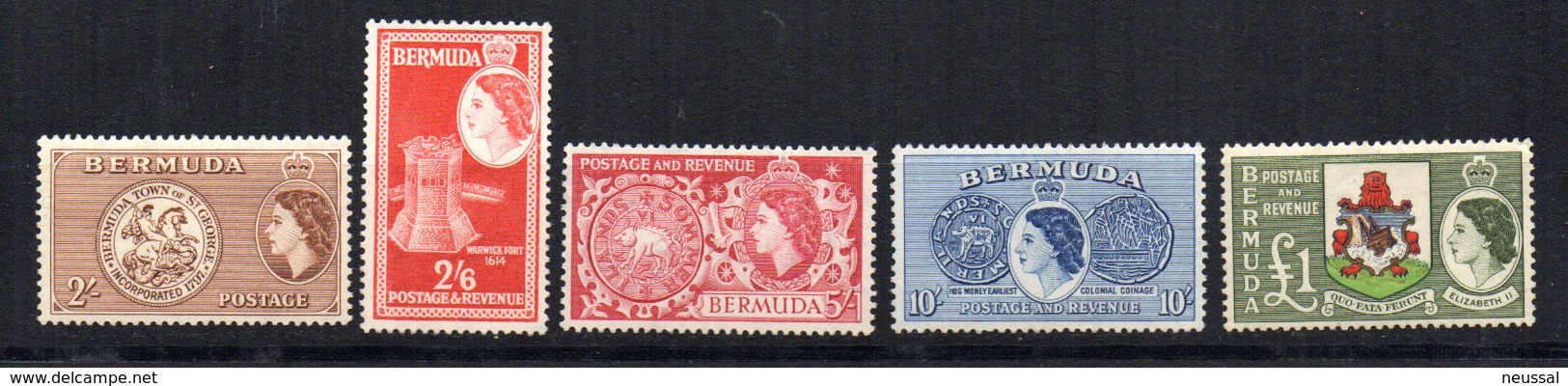 Sellos Nº 144/8 Bermuda - Bermudas