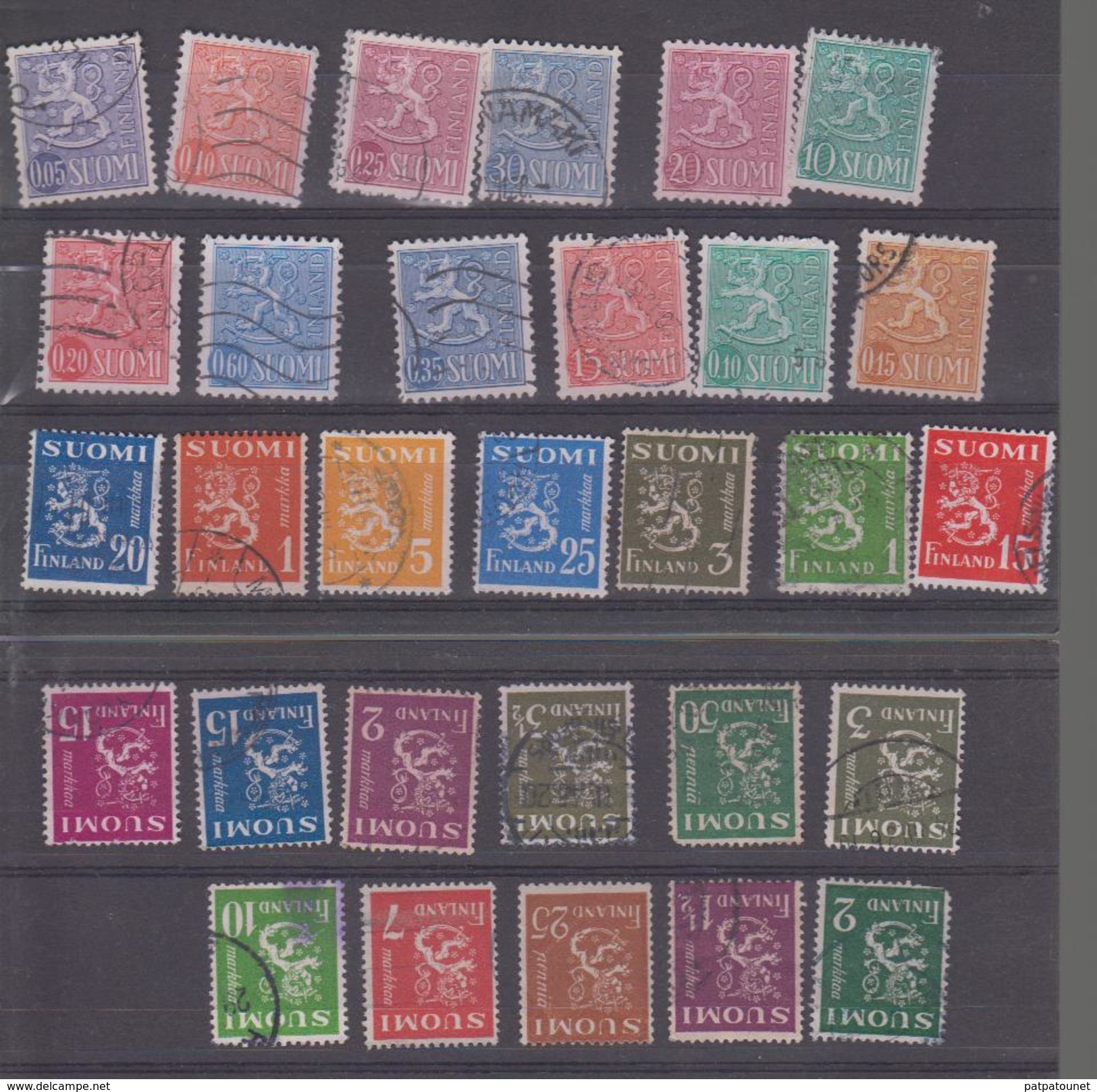 Finlande Lot De 45 Timbres O Différents - Sammlungen