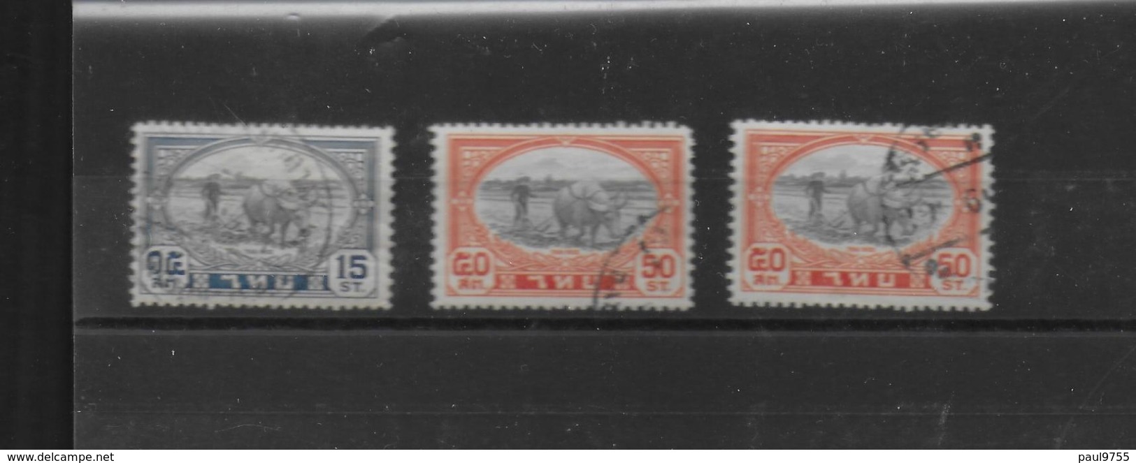 THAILANDE 1941 Y.T.238  + 2 X 240 0/USED - Thaïlande