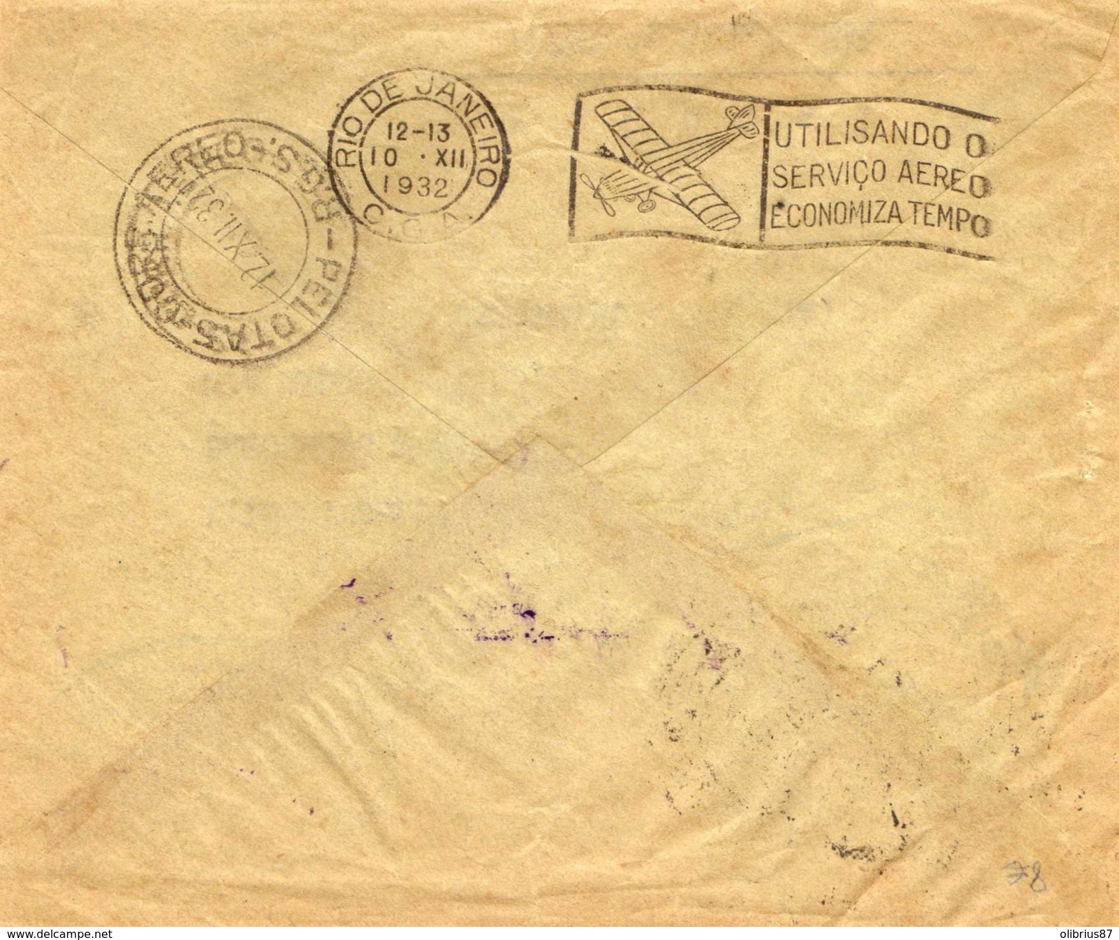 Enveloppe Aéropostale De 1932 - Avions