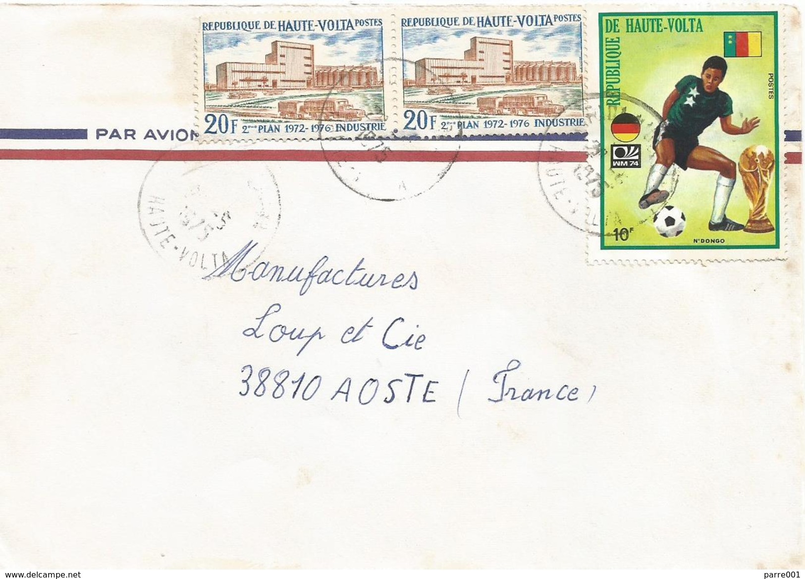 Burkina Faso Haute Volta 1975 Fada N'Gourma World Cup Football Germany N'Dongo Cameroon Footballer Cover - 1974 – Germania Ovest